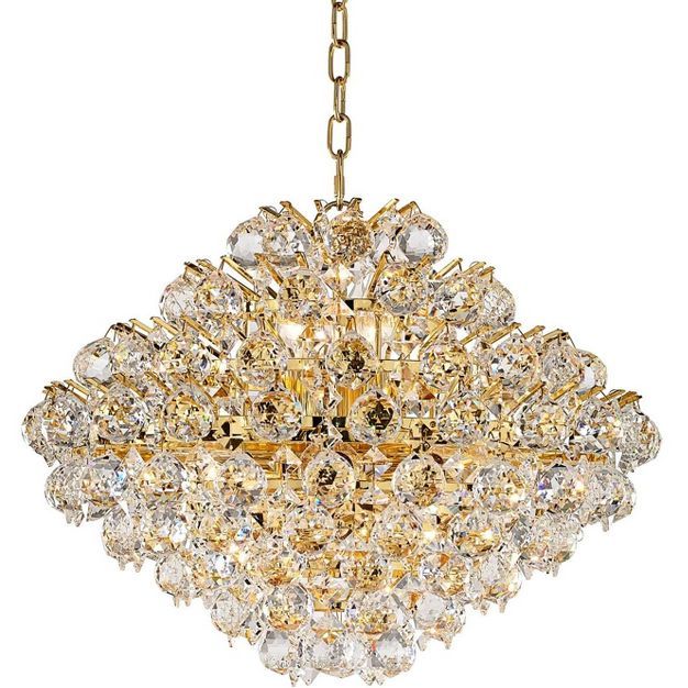 Vienna Full Spectrum Gold Crystal Pendant Chandelier 20" Wide 16-Light Fixture for Dining Room Ho... | Target