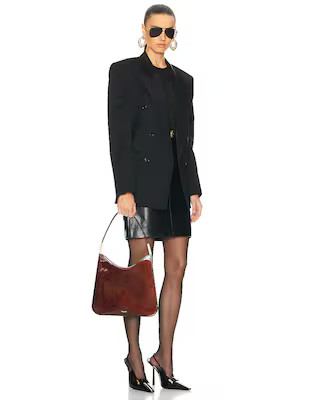 Saint Laurent New Sac Hobo Bag in Espresso | FWRD | FWRD 