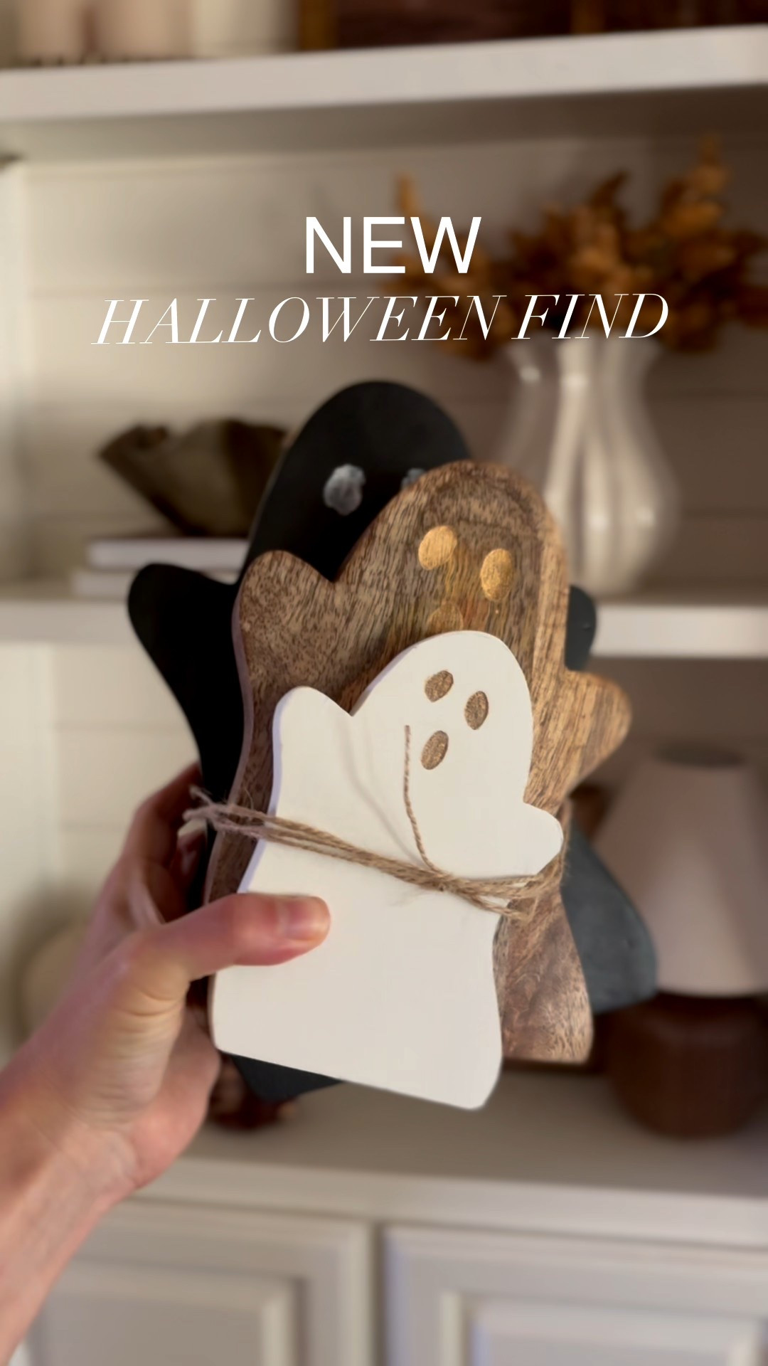 Walmart wooden ghosts!  Only $14.92 for all three! 

Halloween decor, fall decor, Walmart home, shelf decor, vase, hops stems, fall stems 

#LTKSeasonal #LTKFindsUnder50 #LTKHome