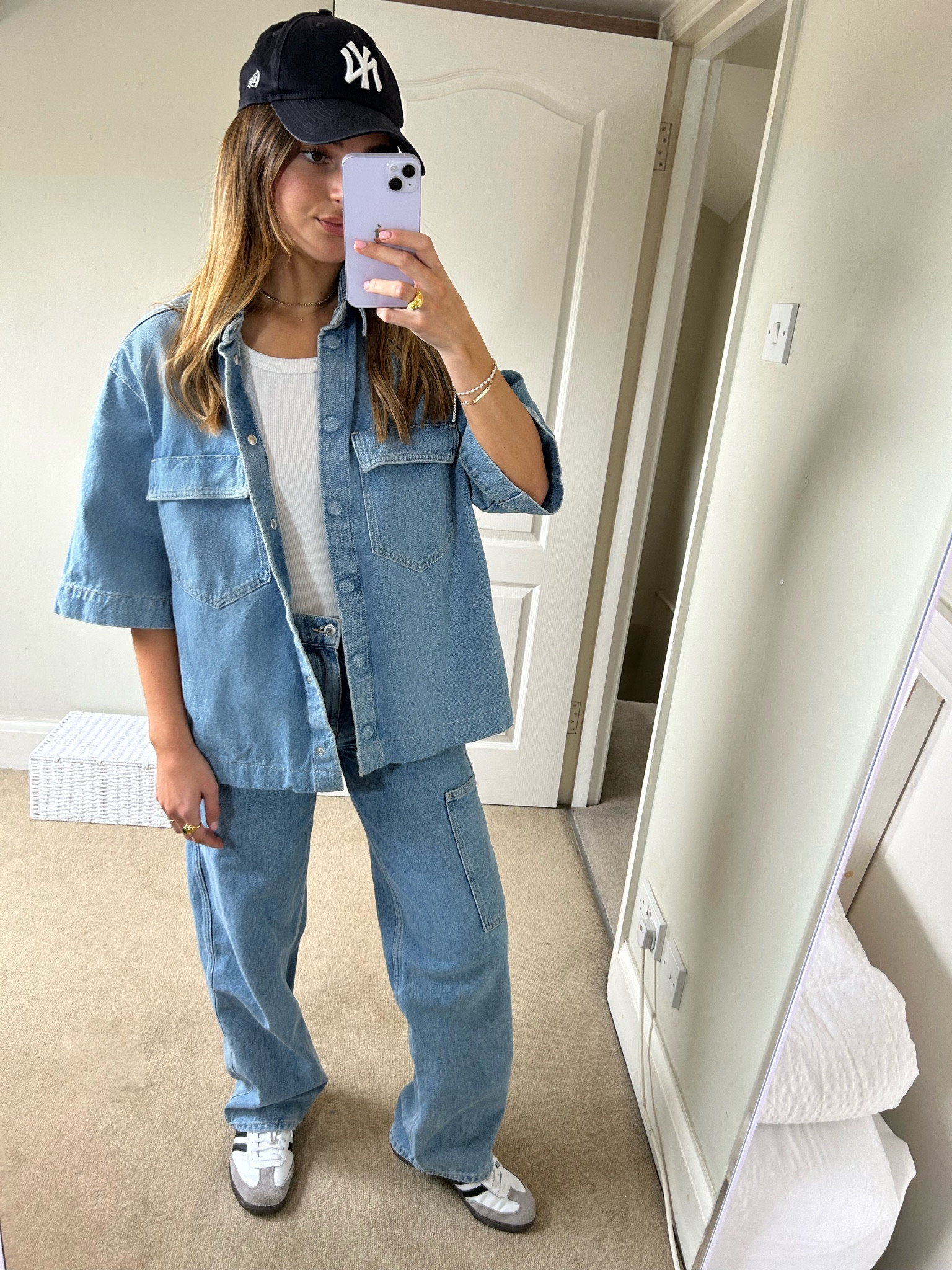 Only short sleeve boxy denim shirt … curated on LTK