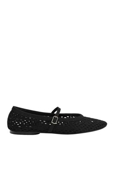 Crochet ballet flats | PULL and BEAR UK