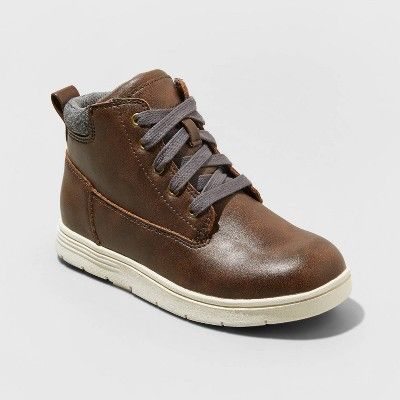 Boys' Hadley Lace-Up Sneakers Boots - Cat & Jack™ Brown | Target