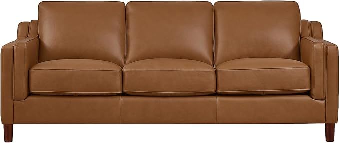 Hydeline Bella 100% Leather Sofa Couch, 85", Cognac | Amazon (US)