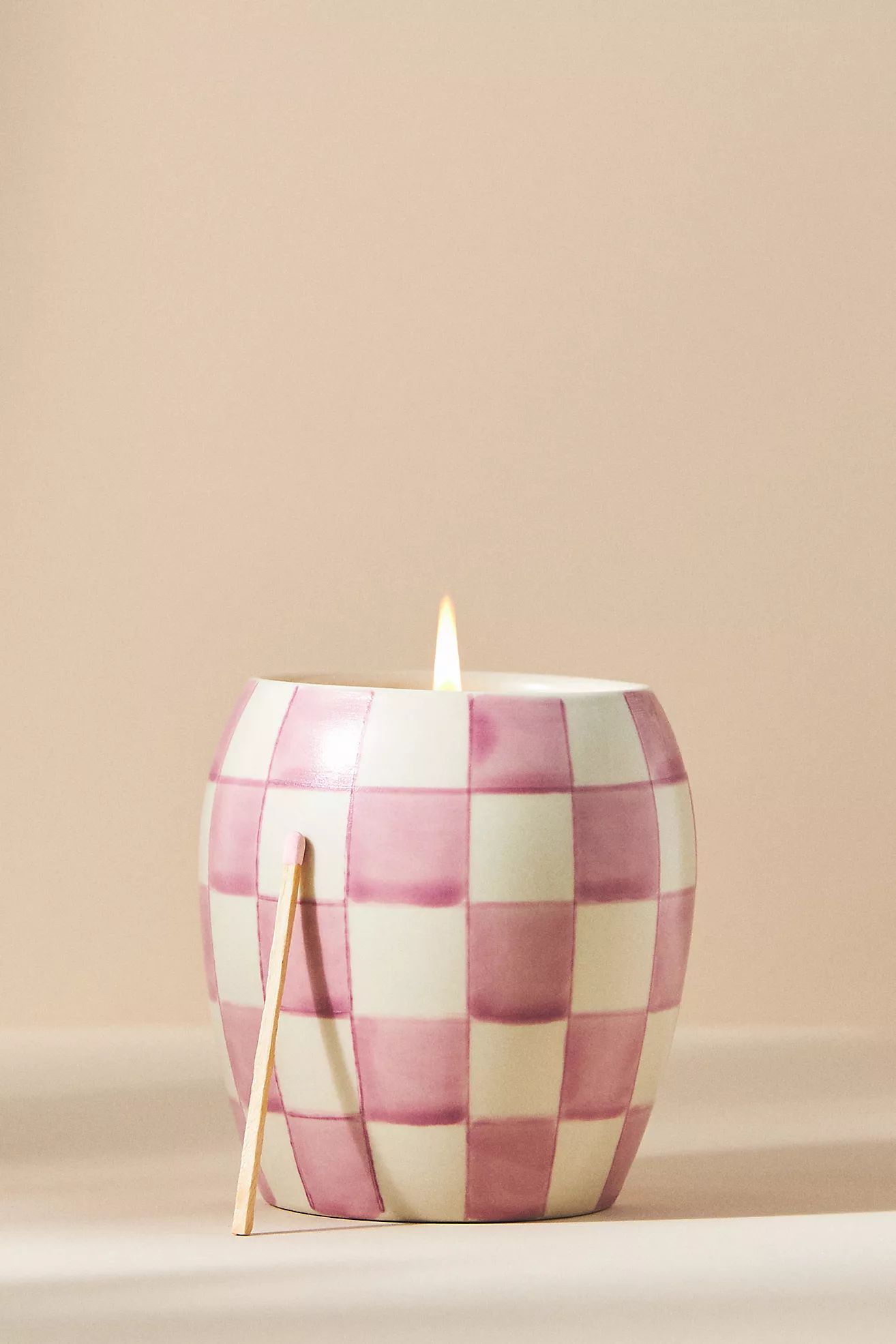 Paddywax Checkmate Lavender Mimosa Porcelain Jar Candle | Anthropologie (US)