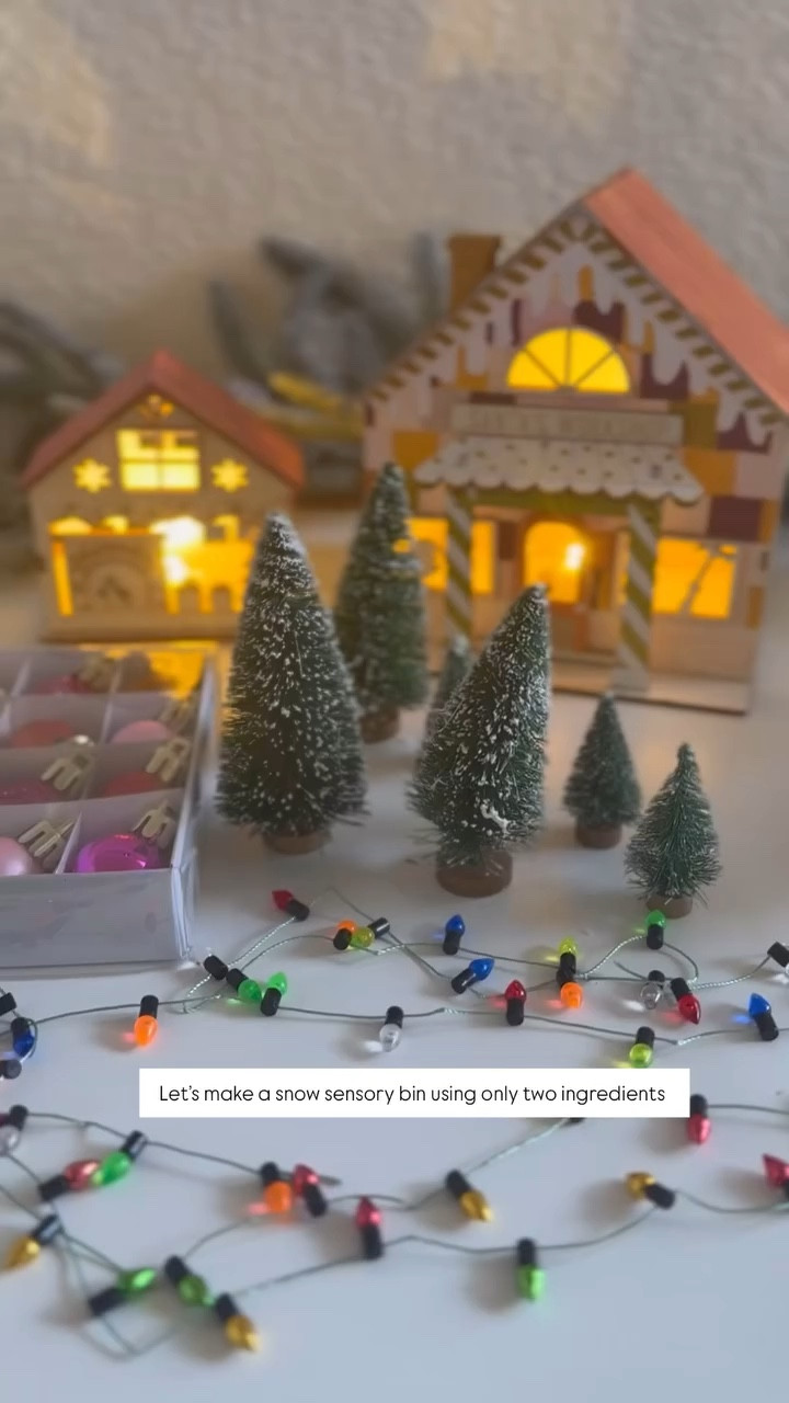 This has become a holiday favorite of ours because of the simplicity. We put on some Christmas music and made a little Christmas village yesterday complete with mini Christmas trees, lights, snowmen, and houses. 

I will link everything in my stories and the recipe for the fake now is right below (adjust as needed): 

2.5 cups of baking soda 
1/2 cup of white conditioner 

Enjoy! 

#sensoryplay #sensorybin #winter #snow #preschoolactivities #preschoolathome #sensoryplayideas #preschoolideas #christmas #christmasvibes #holiday #holidayvibes