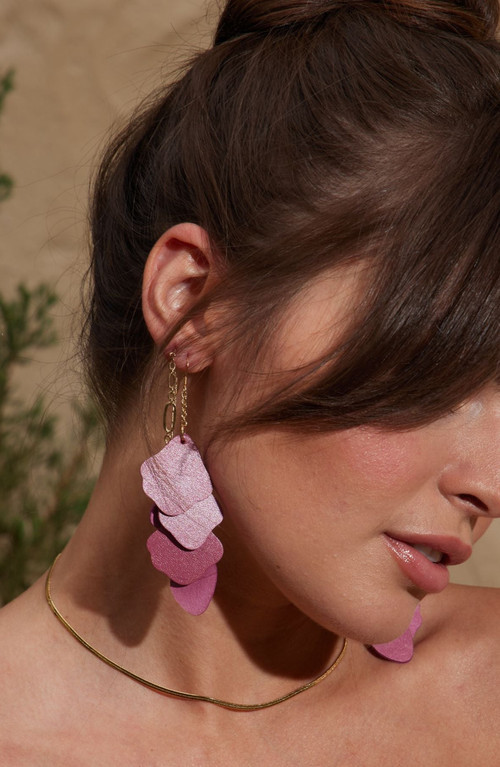 Nickel & Suede Florence Earrings in Rosebud /Silver at Nordstrom | Nordstrom