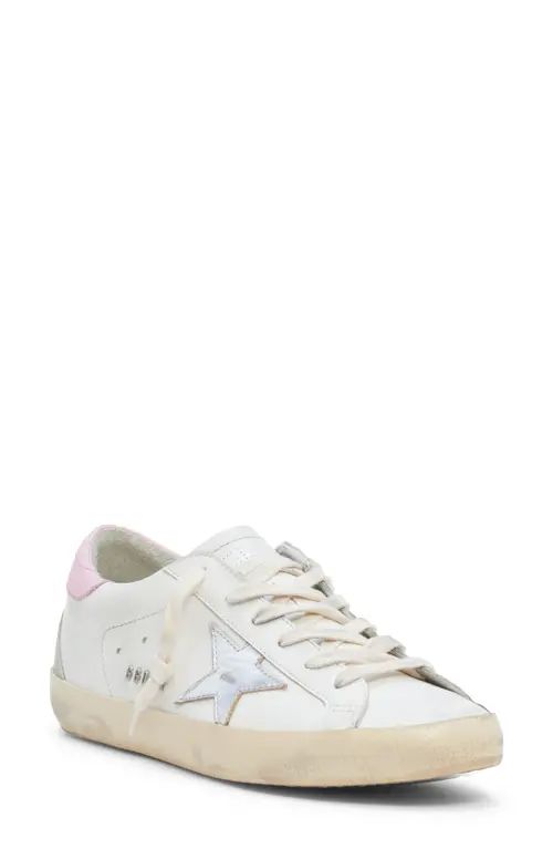 Golden Goose Super-Star Low Top Sneaker in White/Ice/Pink/Silver at Nordstrom, Size 6Us | Nordstrom