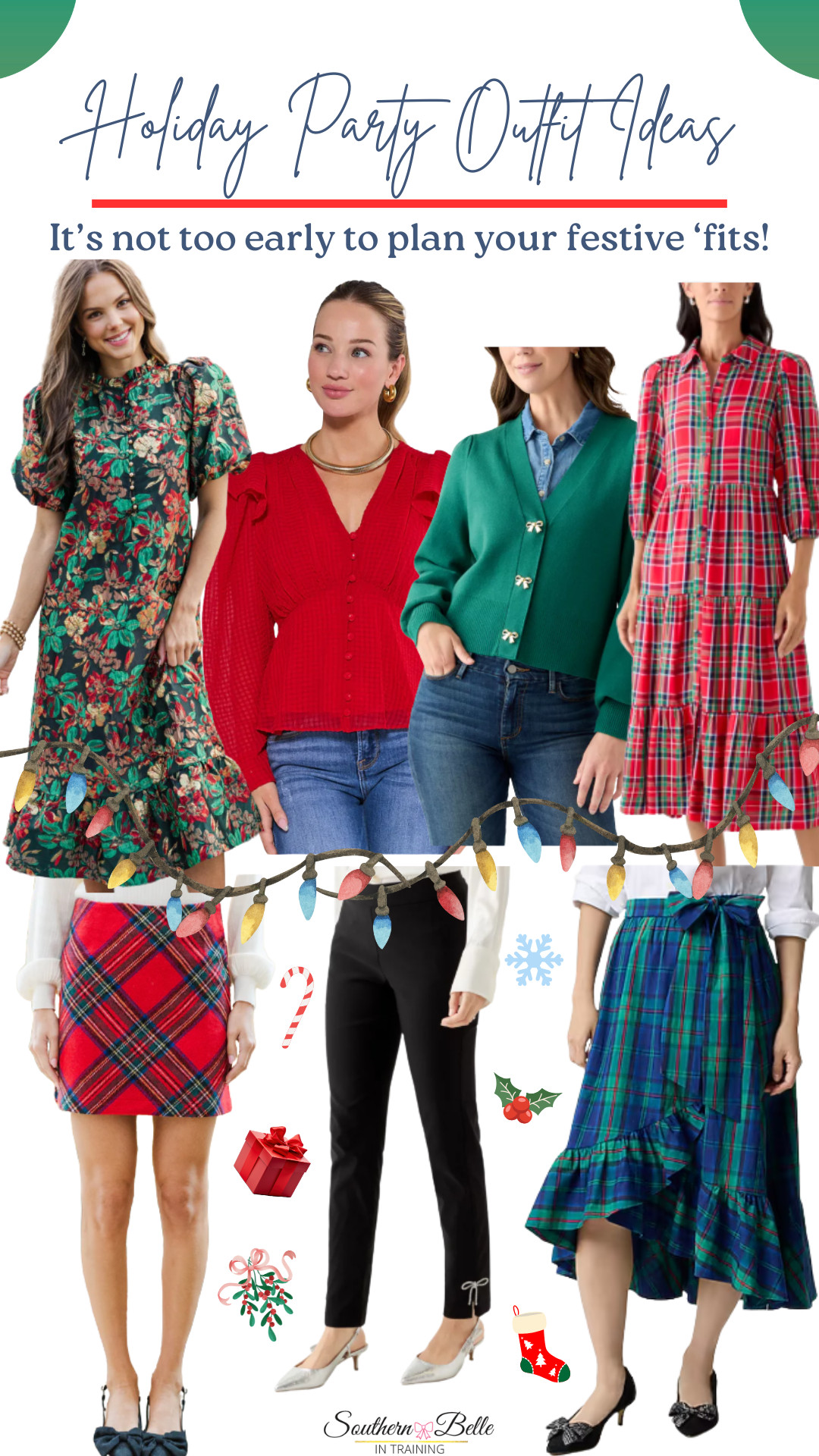 Cute Holiday Party Outfits! 🎄 Love these red, green and plaid outfits!  

 #LTKHoliday #LTKSeasonal