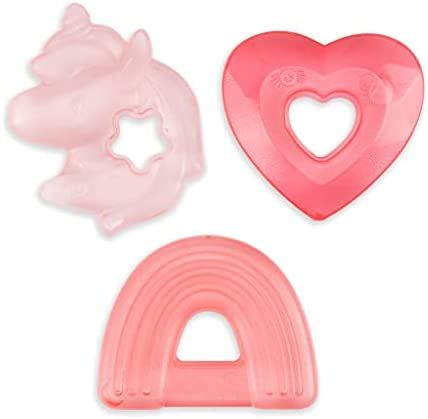 Itzy Ritzy Water-Filled Teethers; Set of 3 Coordinating Water Teethers; Cutie Coolers are Texture... | Amazon (US)