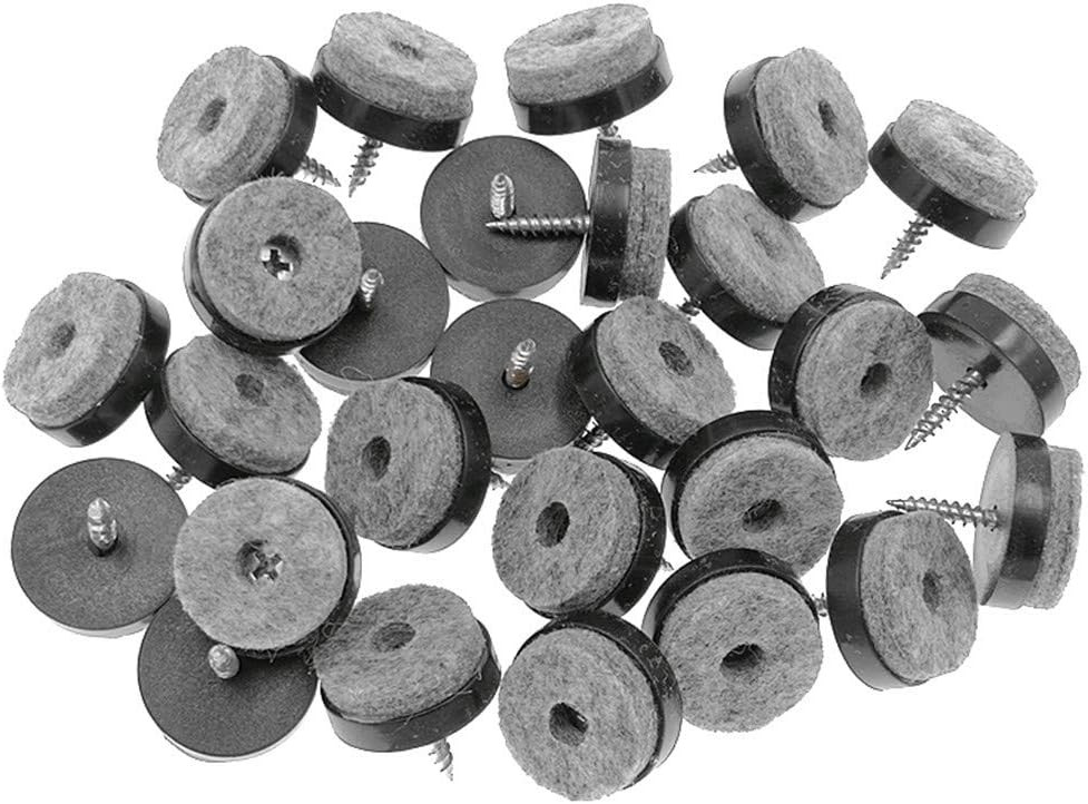 ALIMITOPIA 40pcs Screw-on Furniture Felt Pad Chair Glide Slider Hardwood Floor Protector for Wood... | Amazon (US)