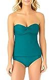 Catalina Women's Twist Front Bandeau Tankini Top, Teal Green, Medium | Amazon (US)