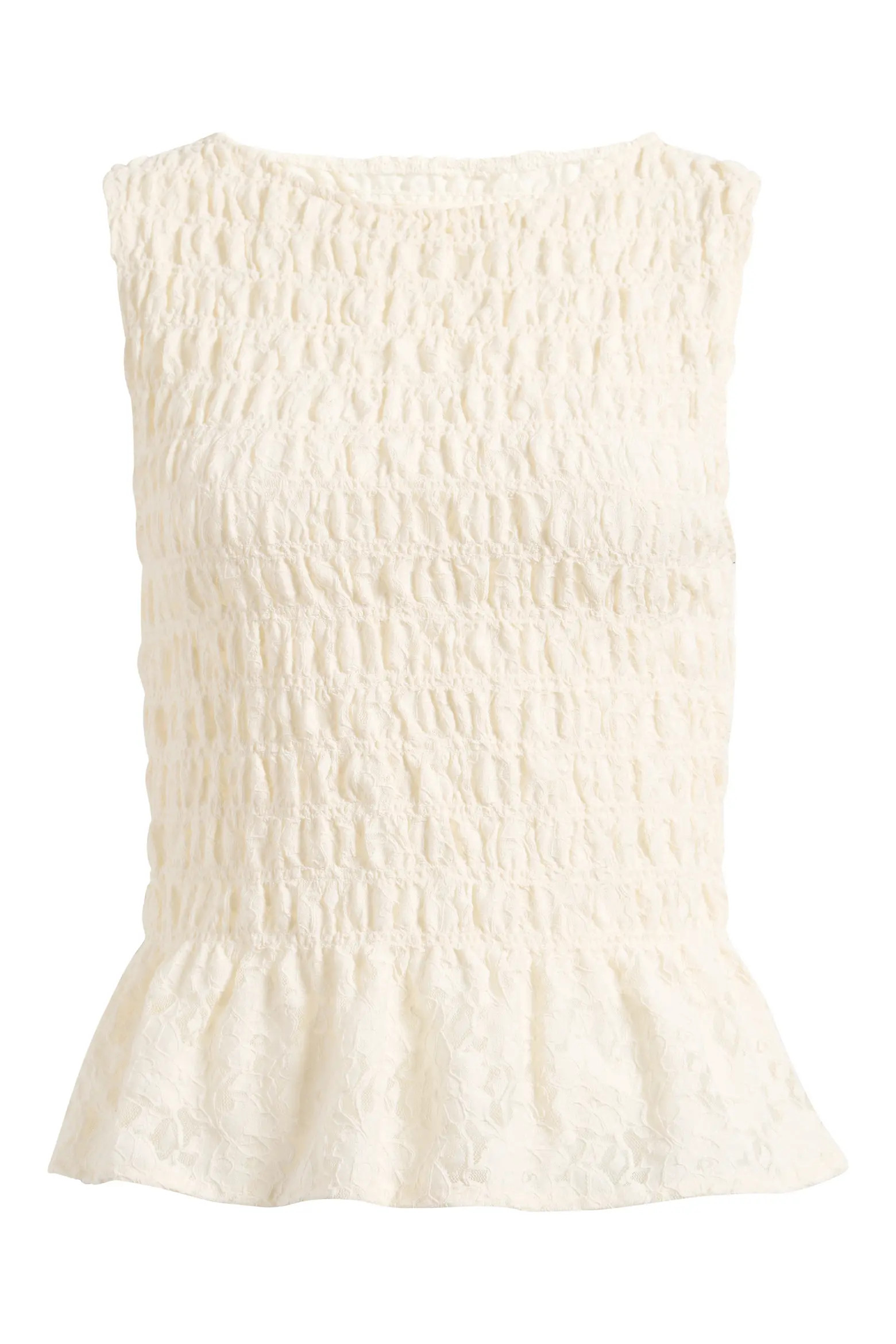 Smocked Lace Peplum Top (Women) | Nordstrom | Nordstrom