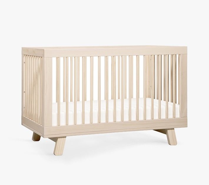 Babyletto Hudson Convertible, White/Washed Natural, Standard UPS Delivery | Pottery Barn Kids