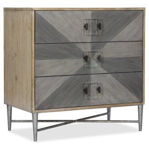 Hooker Furniture Melange Zulu 3 Drawer Accent Chest in Light Wood | Cymax