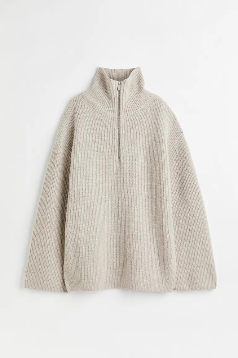 Rib-knit Half-zip Sweater | H&M (US + CA)