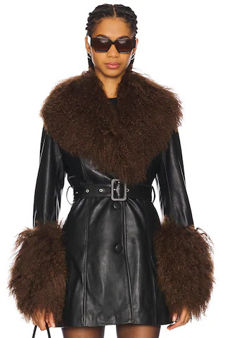 Mimi Leather Coat With Fur Trim
                    
                    Susanna Chow | Revolve Clothing (Global)