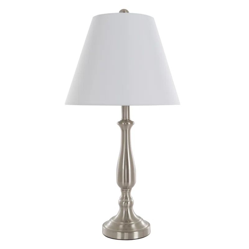 26" Brushed Steel Table Lamps Set - Traditional Accent Lights with LED Bulbs | Wayfair North America
