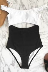 Time For You Dropped Shoulder One-piece Swimsuit | Cupshe