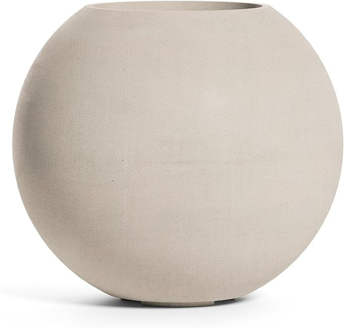 Orbo Globe Sphere Fiberglass Planter \u2013 Lightweight Indoor/Outdoor Plant Pot, Frost & Weather... | Amazon (US)