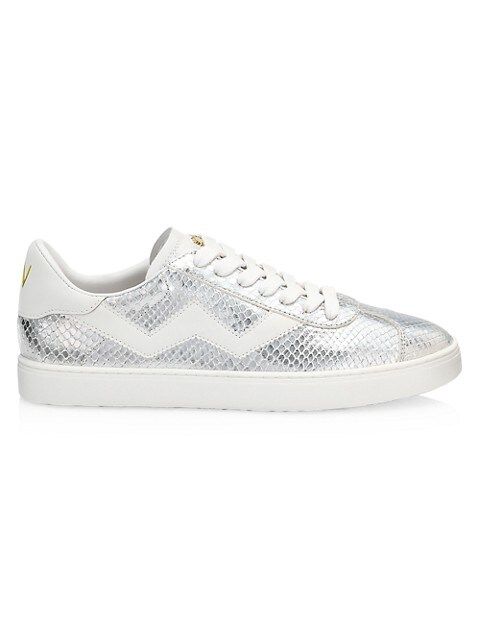 Daryl Metallic Snakeskin-Embossed Leather Sneakers | Saks Fifth Avenue OFF 5TH