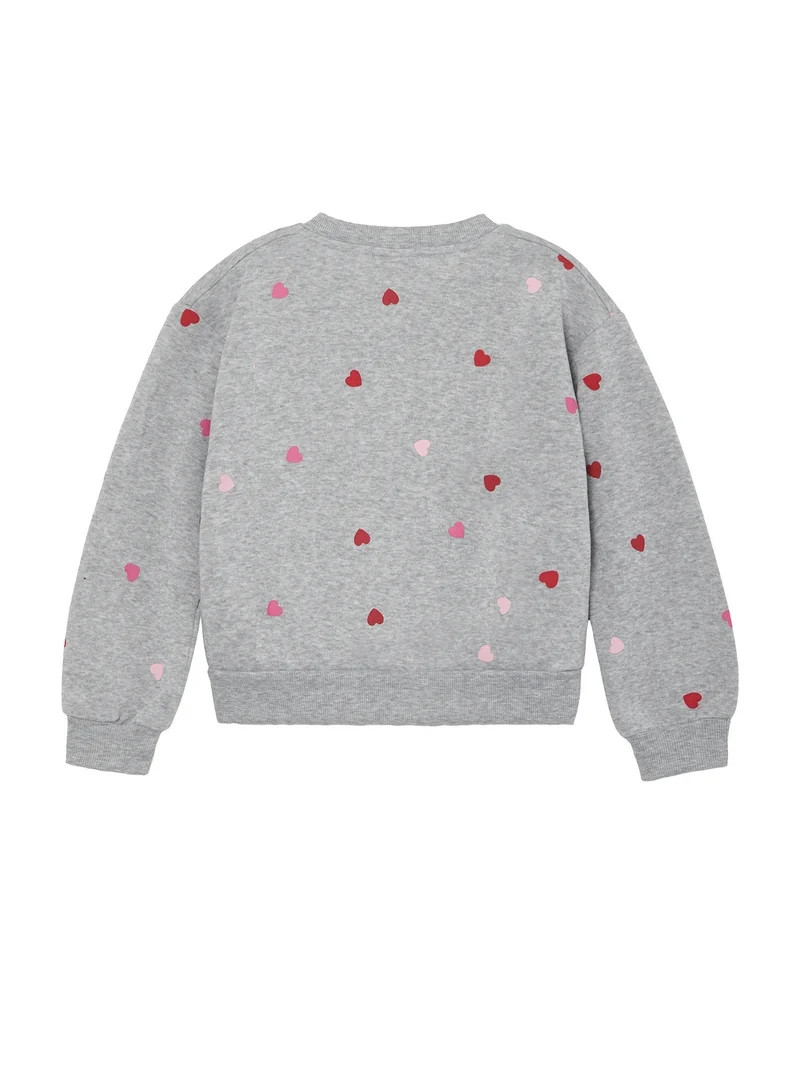 Way to Celebrate Girls' Valentine's Day Fleece Sweatshirt and Pant Set, Sizes 4-18 & Plus | Walmart (US)