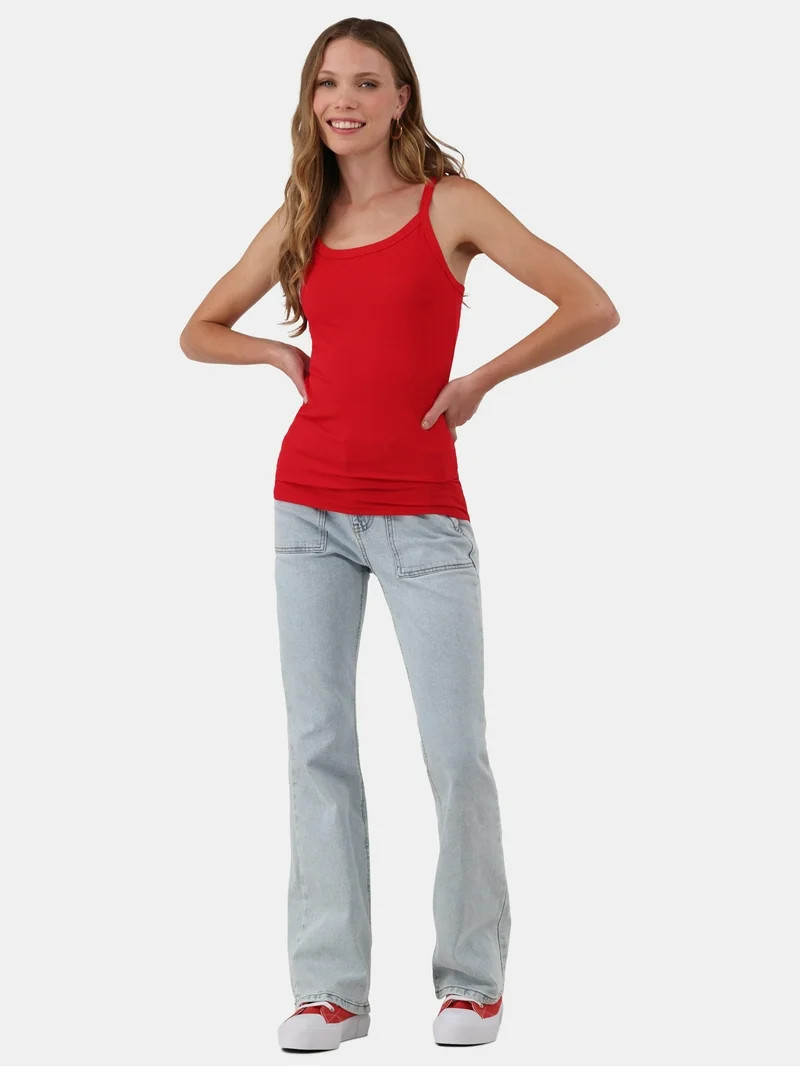 No Boundaries Ribbed Cami Top, Women's XXS-XXL | Walmart (US)