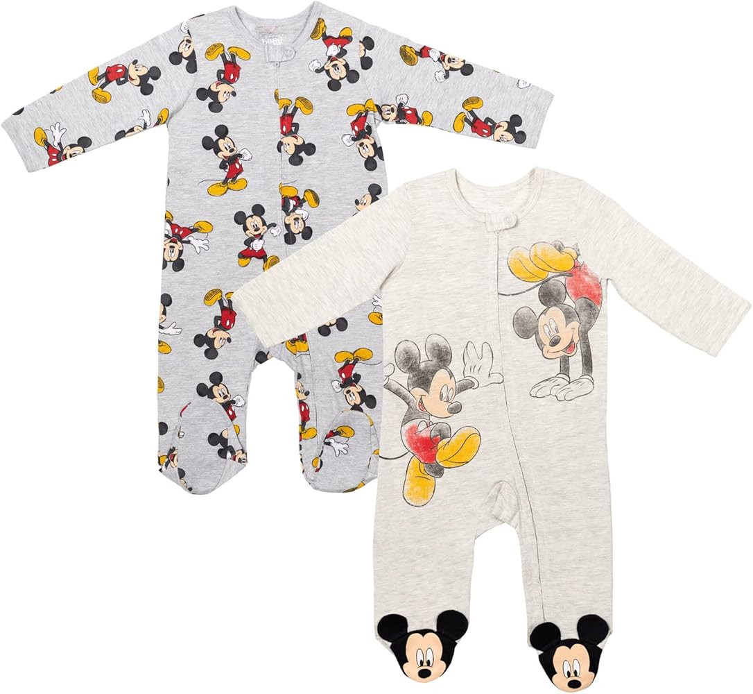 Disney Baby 2 Pack Zip Up Sleep N' Plays Newborn to Infant Sizes (Newborn - 24 Months) | Amazon (US)