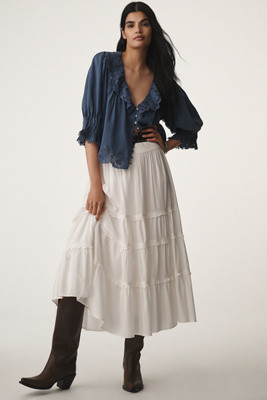 Reformation Tiered Midi Skirt | Anthropologie (US)