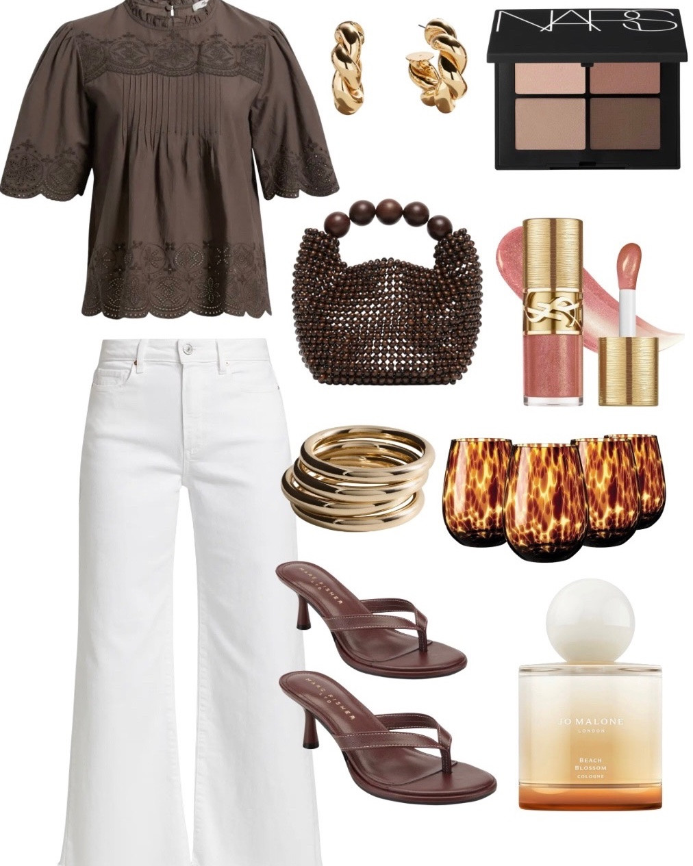 Styling white jeans 
Spring outfit 
Vacation outfit 
Brown sandals
Tortoise shell glasses

#LTKootd #LTKgrwm #LTKdayinmylife