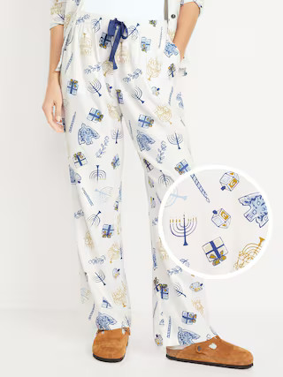 Mid-Rise Printed Flannel Pajama Pants | Old Navy (US)