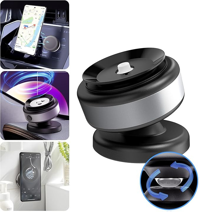 Electric Vacuum Magnetic Phone Holder,360 Rotatable Car Magnetic Phone Holder, Magnetic Suction P... | Amazon (US)