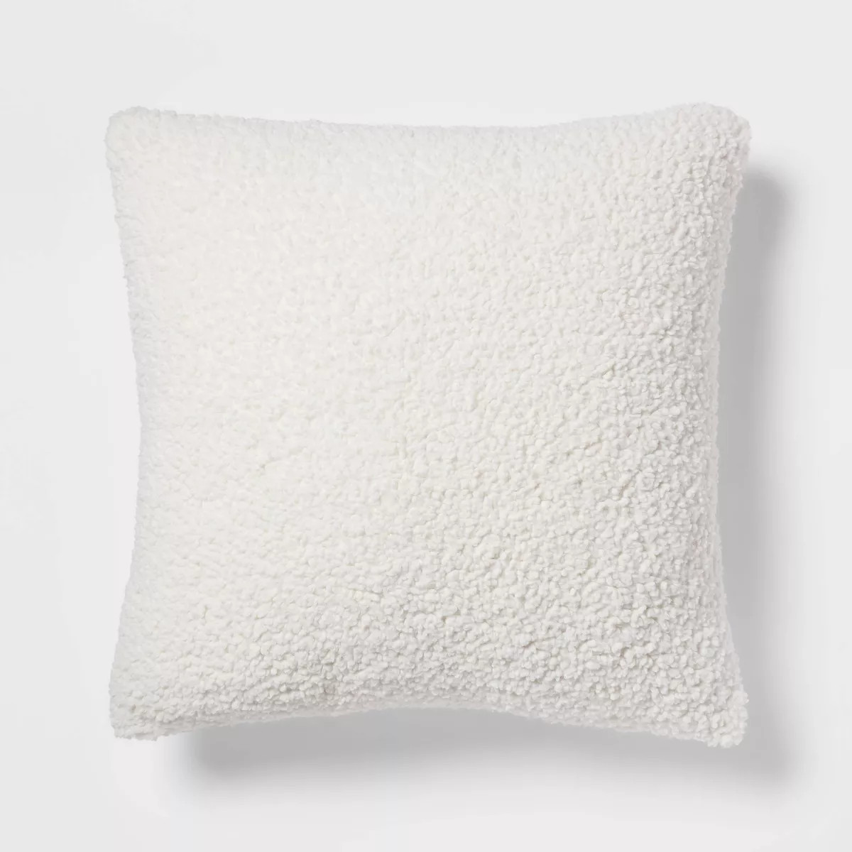 Euro Traditional Cozy Faux Shearling Fur Decorative Throw Pillow Cream - Threshold™: Indoor Squ... | Target