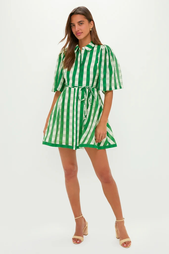 Green Gingham Cindy Mini Dress | Tuckernuck (US)