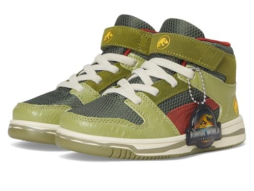 PUMA Rebound Layup MID Jurassic World Hook and Loop Shoes Sneaker, Green Moss-Mars Red-Yellow Sizzle, 11.5 US Unisex Little Kid | Amazon (US)
