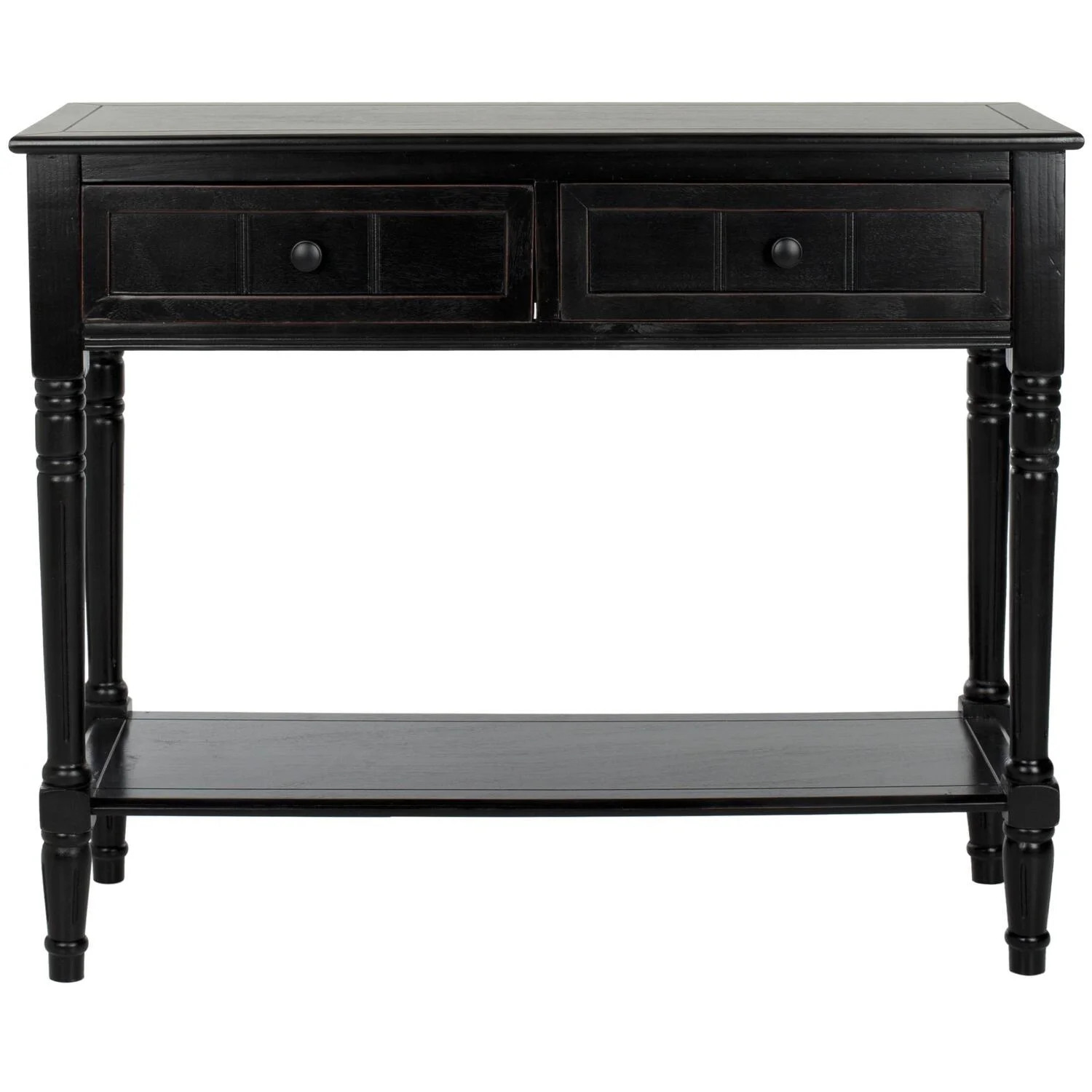 Safavieh Samantha 2 Drawer Console-Color:Distressed Black,Finish:Black - Walmart.com | Walmart (US)