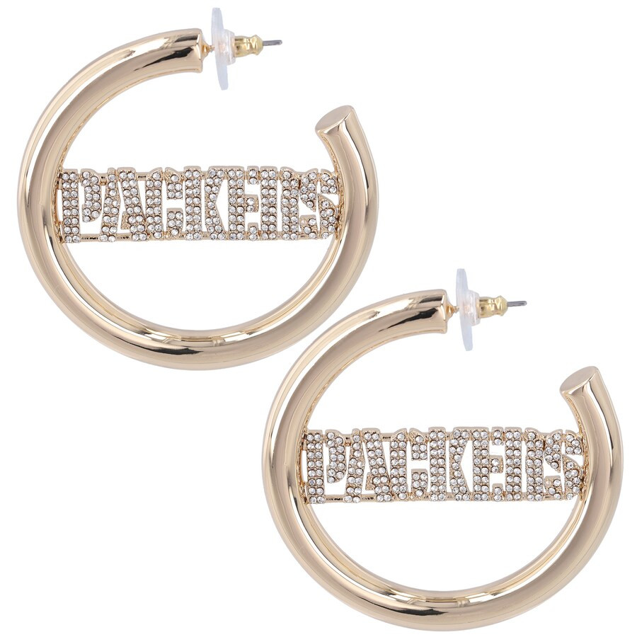 Green Bay Packers Women's Team Hoop Earrings - Gold | Fanatics