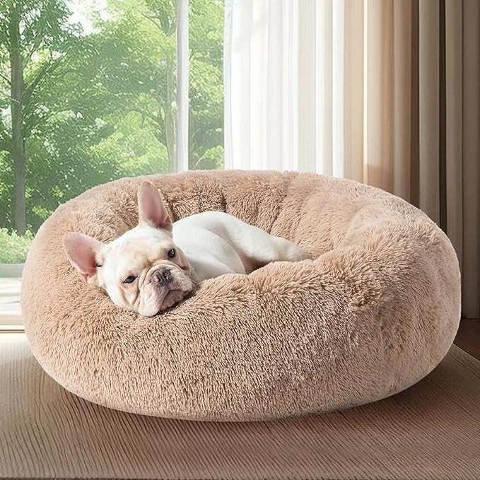 Bedsure Calming Dog Bed Medium Size Dog - Donut Washable Medium Pet Bed, 30 inches Anti-Slip Roun... | Amazon (US)