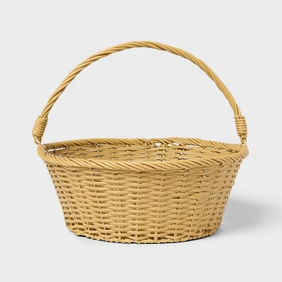 14" Easter Plastic Willow Basket Brown - Spritz™ | Target