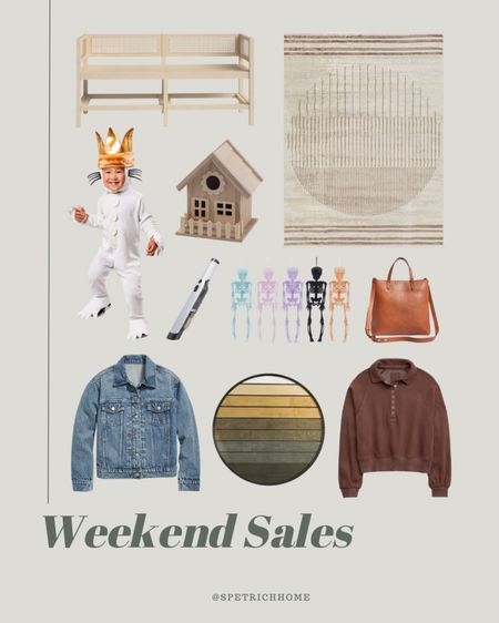 My top weekend sale finds include kid’s Halloween costumes, our dining room wall art, a comfy Aerie sweatshirt, and the wooden birdhouses I used for our DIY mini Halloween village 👻🎃

#madewell #target #falloutfits #falldecor #bench

#LTKsalealert #LTKHalloween #LTKhome