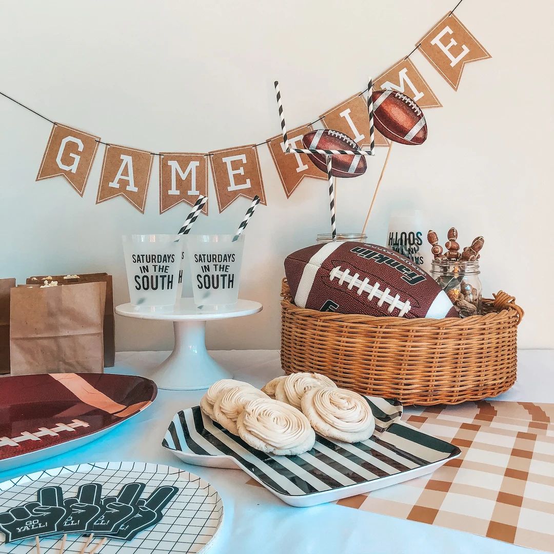 Gametime Banner Football Party Decor Sports Party Decor - Etsy | Etsy (US)