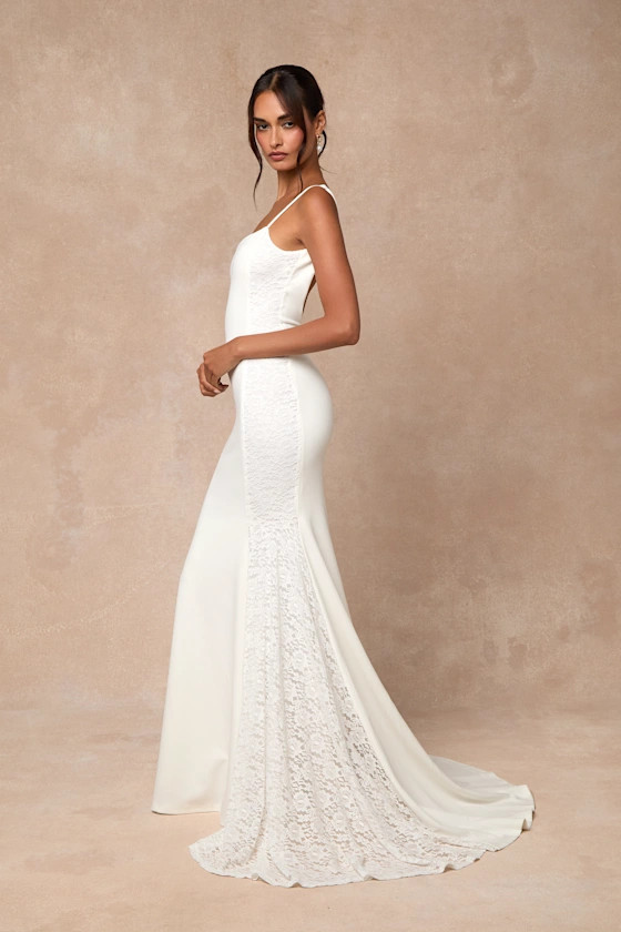 Lilabeth White Lace Mermaid Maxi Dress | Lulus