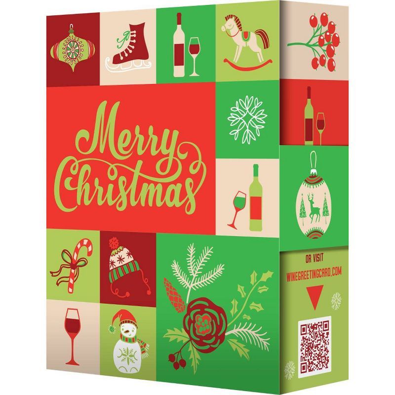 Wine Greeting Card Merry Christmas Red Blend - 187ml Bottle - Jingle &#38; Mingle&#8482; | Target