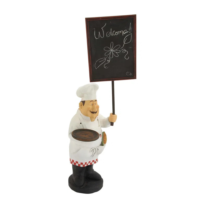 Polystone and Wood Chef Tabletop Chalkboard | Wayfair North America