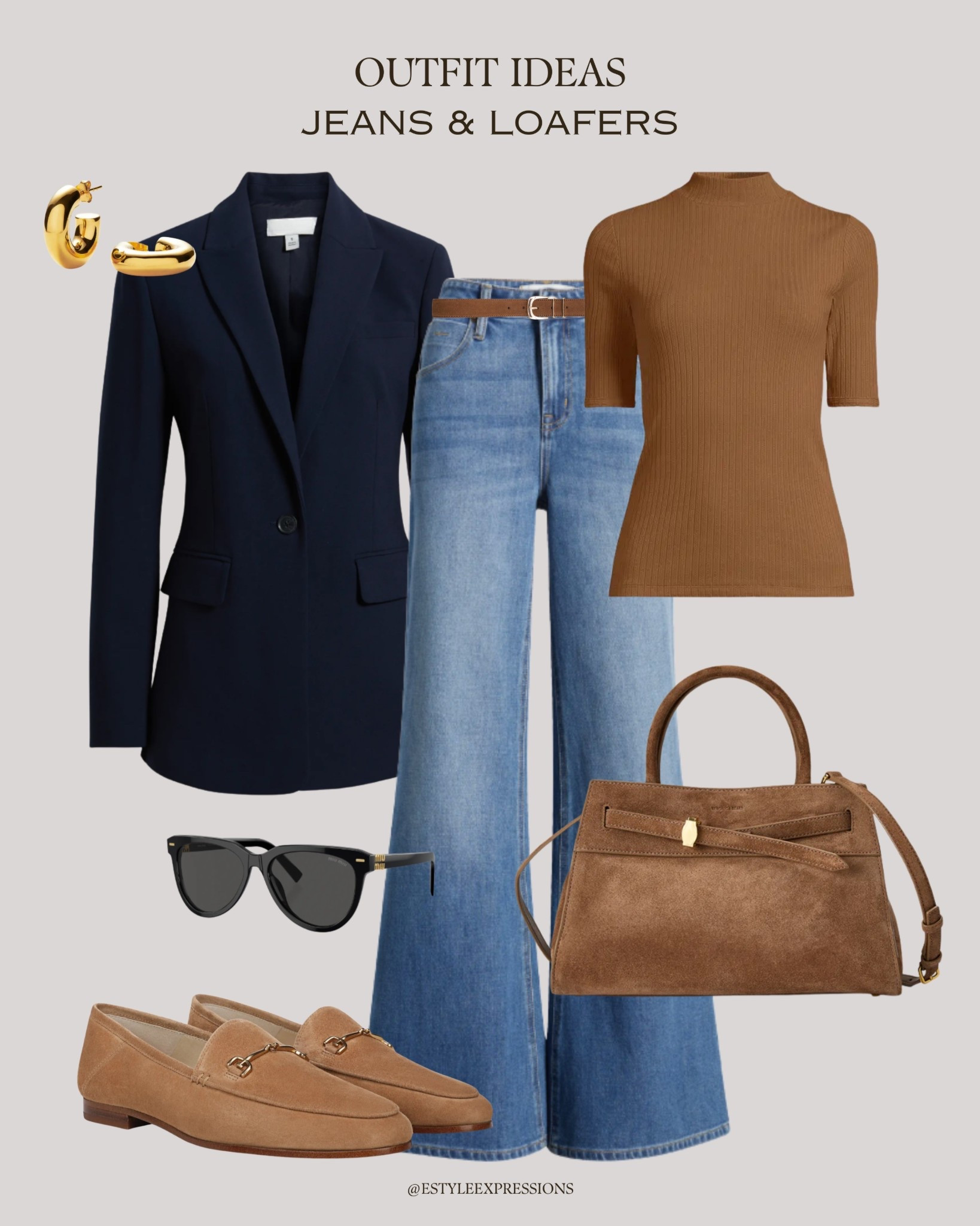 Outfit Ideas pairing Jeans with Loafers, the ultimate autumn combo!✨🍂

#LTKWorkwear #LTKShoeCrush #LTKFindsUnder100