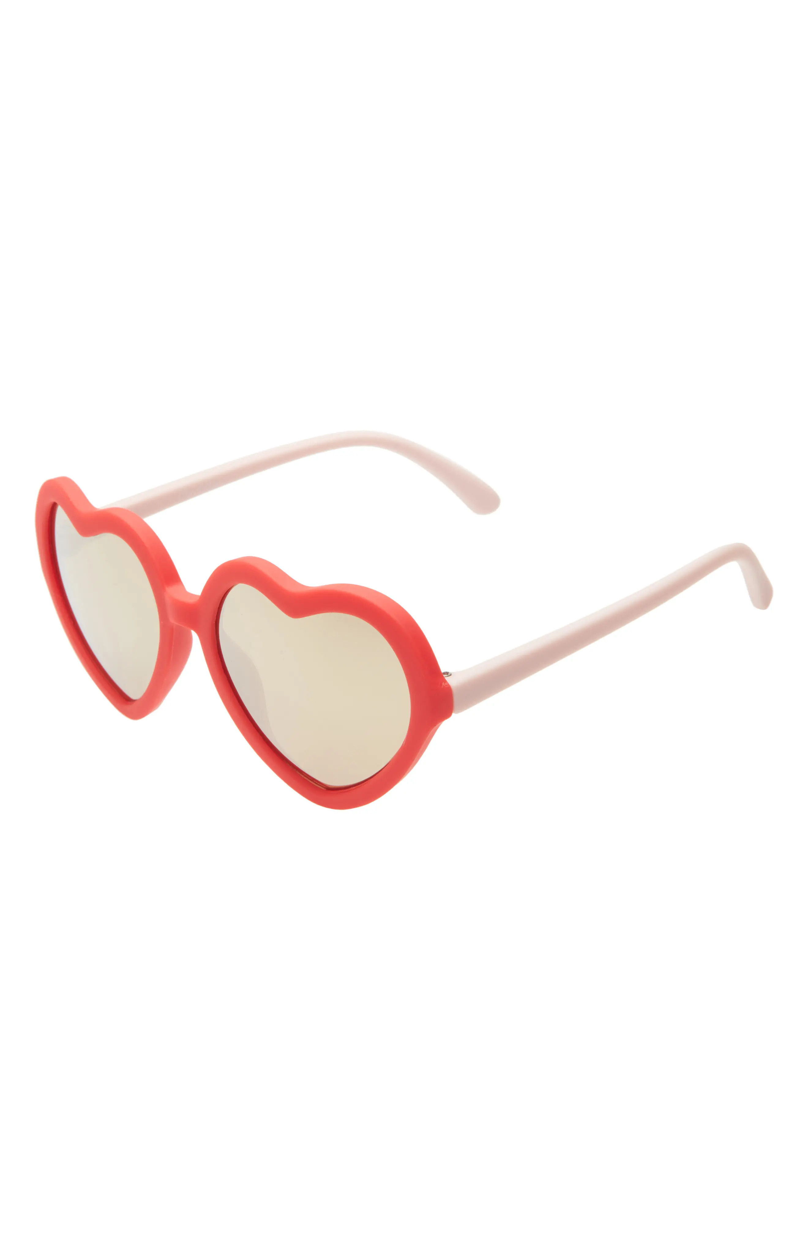 Mini Boden Kids' Heart Sunglasses in Red Hearts at Nordstrom, Size One Size Us | Nordstrom