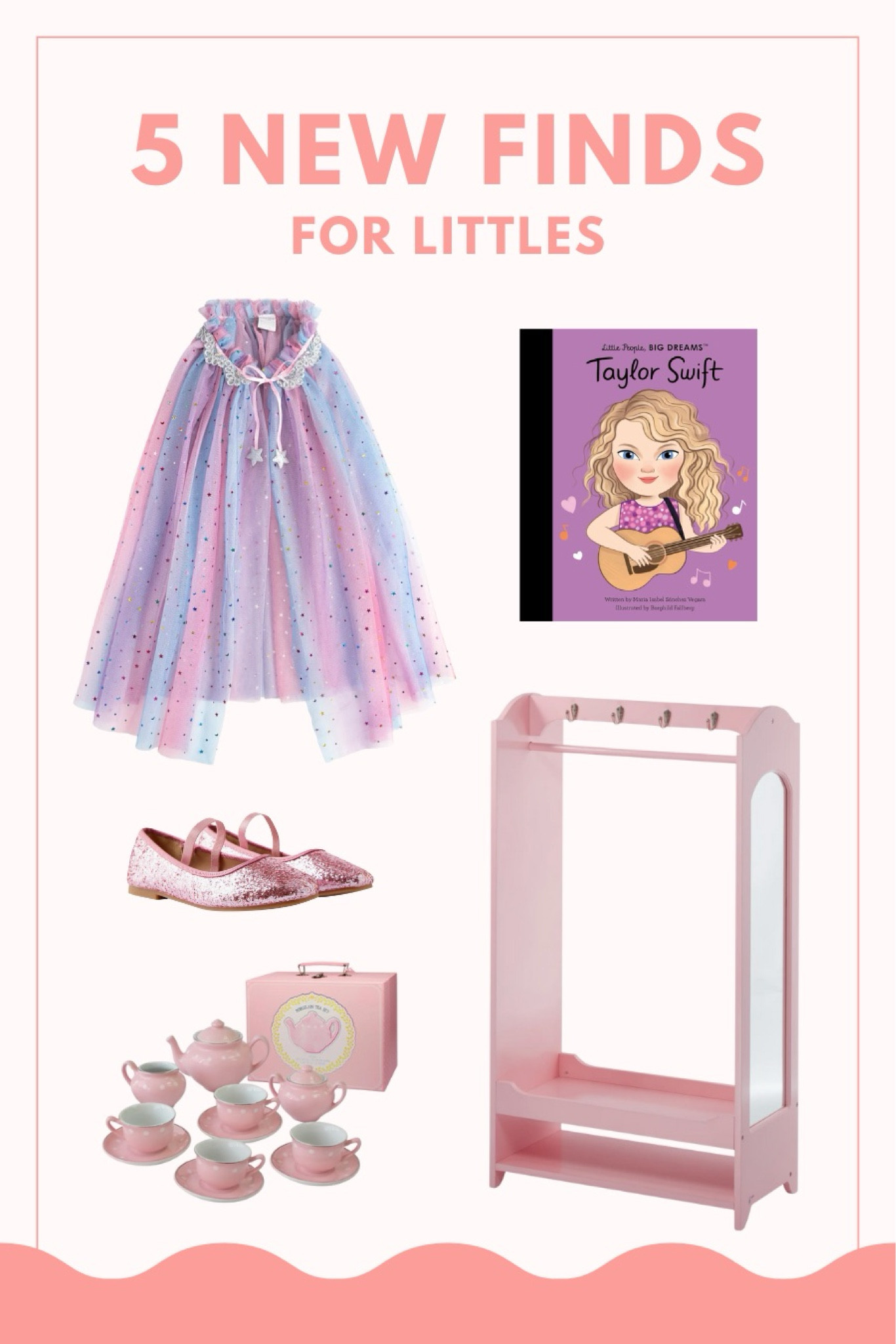 Introducing a new series: 5 New Finds for Littles! 🌈✨ This week’s picks are perfect for adding a little magic to your kiddo’s day! From sparkly dress-up shoes and whimsical tea sets to a Taylor Swift book they'll love, these finds are from some of our favorite stores like Nordstrom, Hanna Andersson, Maisonette, and Amazon. 🛍️ 

#KidsStyle #ToddlerFinds #ShopForLittles #DressUpFun #KidsBooks #WhimsicalToys #LTKKids #Nordstrom #HannaAndersson #Maisonette #AmazonFinds

#LTKKids #LTKGiftGuide #LTKFamily