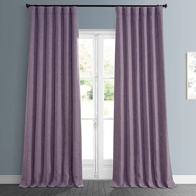 HPD Half Price Drapes Faux Linen Room Darkening Curtains for Bedroom 50 X 96, BOCH-LN18536-96 (1 ... | Amazon (US)