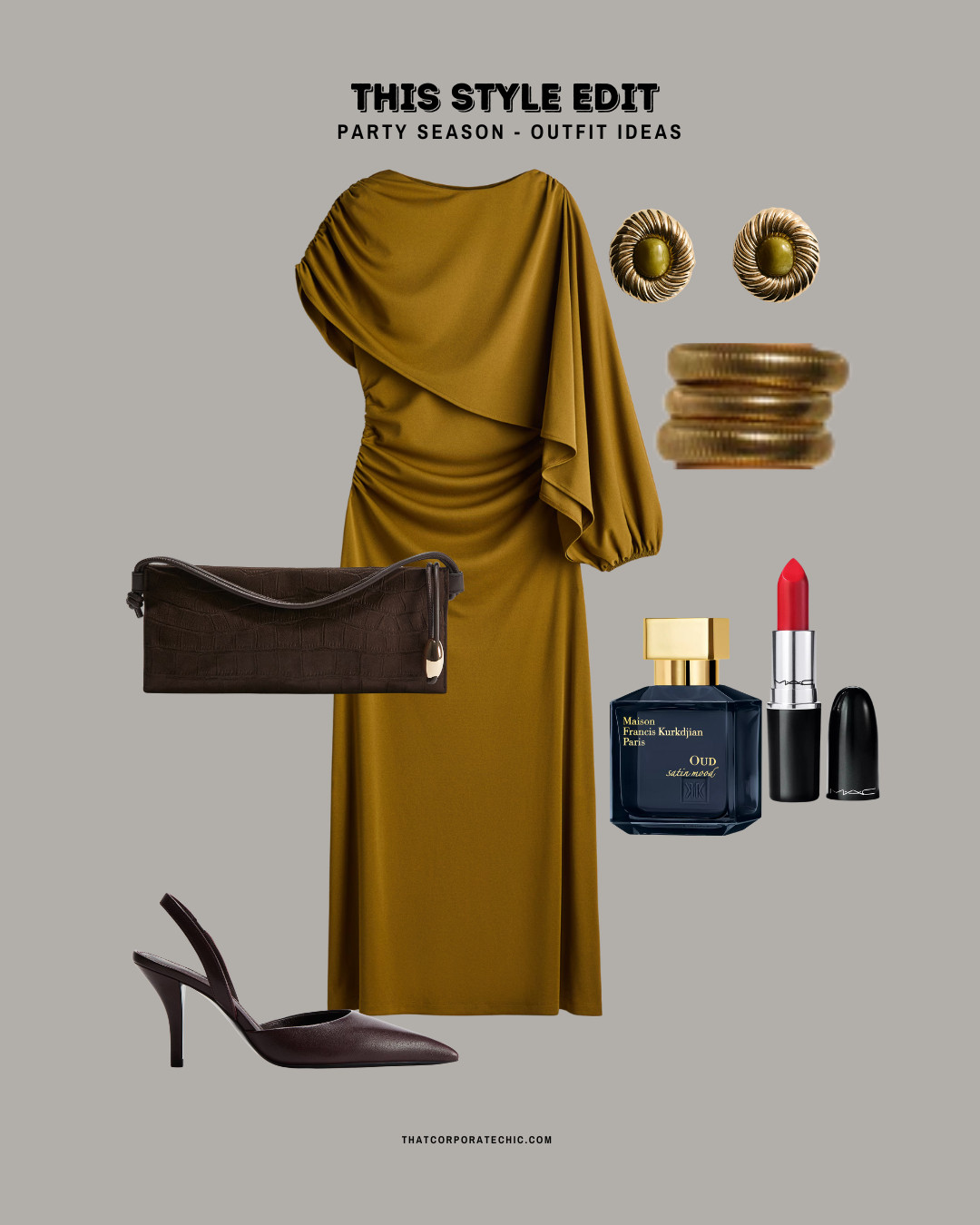 Party wear - what to wear this festive season. A midi dress you can wear beyond this season.
wear to your work party
On Vacation with flats

This dress is under £100.
Accessories with gold-tone jewellery.


#workparty #mididress #festiveseason 

 

#LTKpartywear #LTKworkwear #LTKstyletip