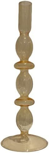 Table Decor Glass Candle Holder - Tall Glass Taper Candle Holder for Home Decor, Office Decor, Ki... | Amazon (US)