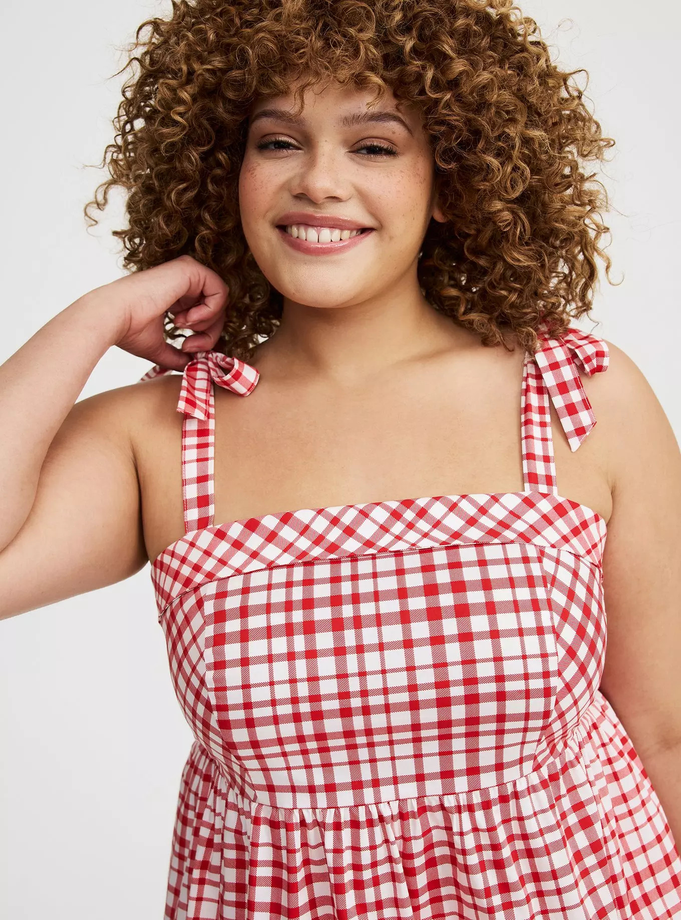 Poplin Peplum Tie Strap Top | Torrid (US & Canada)